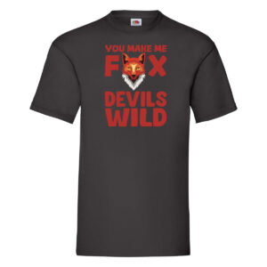 Denglisch | Englisch Spruch | Fox Devils Wild T-Shirt Schwarz