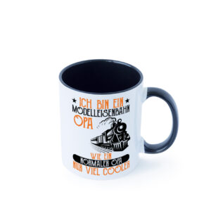 Modelleisenbahn Opa | Lokomotive | Enkel | Enkelin | Rentner Farbige Tasse - Kaffeetasse / Geschenk / Familie