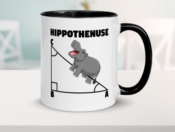 Hippotenuse | Mathematik Tasse | lustiges Hippo | Mathe Farbige Tasse - Kaffeetasse / Geschenk / Familie