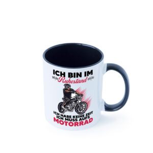 Rentner muss aufs Motorrad | Ruhestand | Motorrad Farbige Tasse - Kaffeetasse / Geschenk / Familie