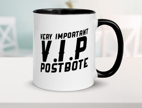 V.I.P. | Very important Postbote | Briefträger | Zusteller Farbige Tasse - Kaffeetasse / Geschenk / Familie