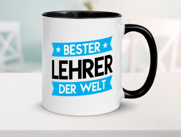 Bester Lehrer | Schule Beruf | Schüler Farbige Tasse - Kaffeetasse / Geschenk / Familie