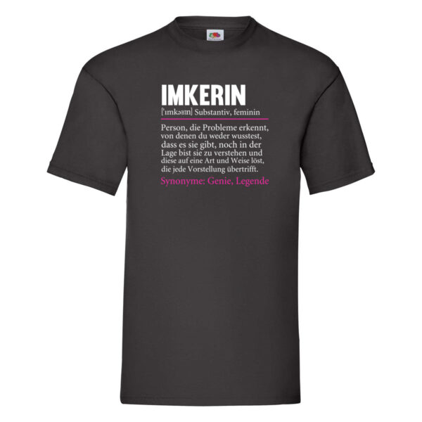 Imkerin | Imkerei | Beruf Spruch | Definition T-Shirt Schwarz