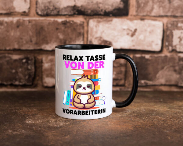 Relax Tasse: Vorarbeiterin | Kollegin | Teamleiter Farbige Tasse - Kaffeetasse / Geschenk / Familie