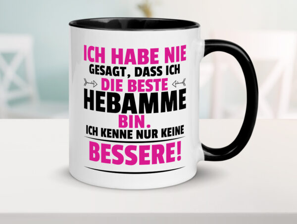 Die Beste Hebamme | Geburtshilfe Farbige Tasse - Kaffeetasse / Geschenk / Familie