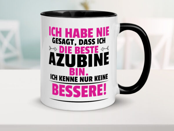 Die Beste Azubine | Ausbildung | Lehre | Lehrling Farbige Tasse - Kaffeetasse / Geschenk / Familie