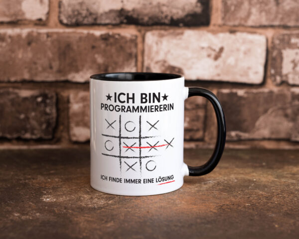 Löse Probleme: Programmiererin | Software Entwickler Farbige Tasse - Kaffeetasse / Geschenk / Familie