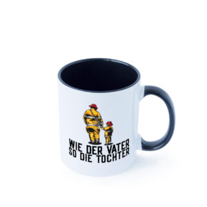 Feuerwehr | Vater | Papa | Tochter | Einsatz | Feuerwehrmann Farbige Tasse - Kaffeetasse / Geschenk / Familie