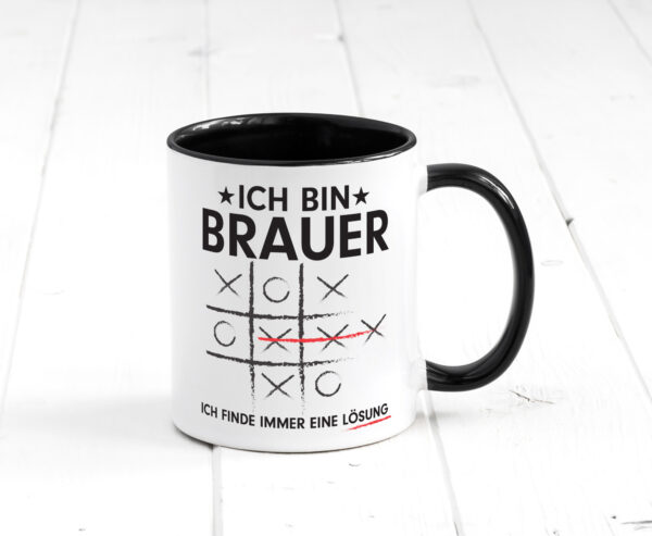 Lösung Finden: Brauer | Bier Brauer | Brauerei Farbige Tasse - Kaffeetasse / Geschenk / Familie