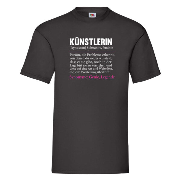 Künstlerin | Beruf | Spruch lustig | Kunst T-Shirt Schwarz