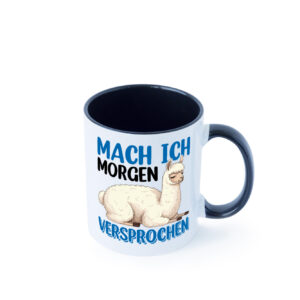 Mach ich morgen Versprochen | Lama | Faul Farbige Tasse - Kaffeetasse / Geschenk / Familie