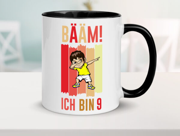 9. Geburtstag | 9 Jahre | Bääm ich bin 9 | Geburtstag Farbige Tasse - Kaffeetasse / Geschenk / Familie