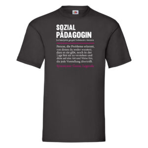 Sozialpädagogin | Spruch lustig | Humor | Pädagogin T-Shirt Schwarz