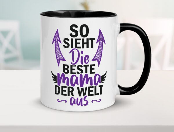 So sieht die Beste mama der Welt aus | Muttertag Farbige Tasse - Kaffeetasse / Geschenk / Familie