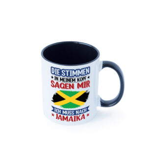 Jamaika | Urlaub | Stimmen in meinem Kopf | Traumland Farbige Tasse - Kaffeetasse / Geschenk / Familie