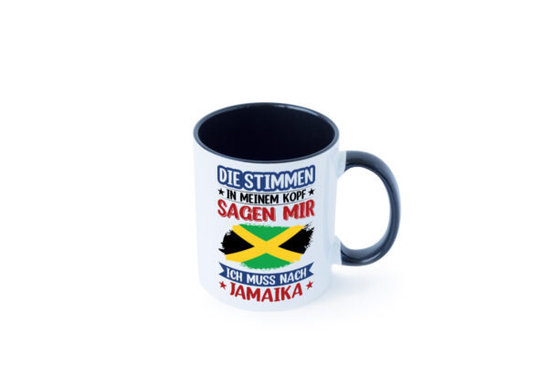 Jamaika | Urlaub | Stimmen in meinem Kopf | Traumland Farbige Tasse - Kaffeetasse / Geschenk / Familie