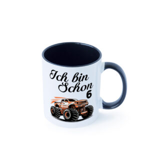 6. Geburtstag | Monster truck | 6 Jahre Farbige Tasse - Kaffeetasse / Geschenk / Familie