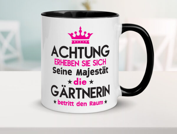 Seine Majestät Gärtnerin | Gartenbau Farbige Tasse - Kaffeetasse / Geschenk / Familie