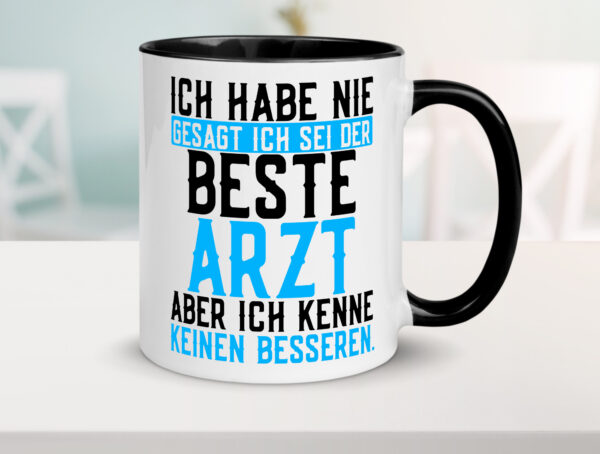 Bester Arzt | Ärzte | Doktor | Selbstbewusst | Krankenhaus Farbige Tasse - Kaffeetasse / Geschenk / Familie