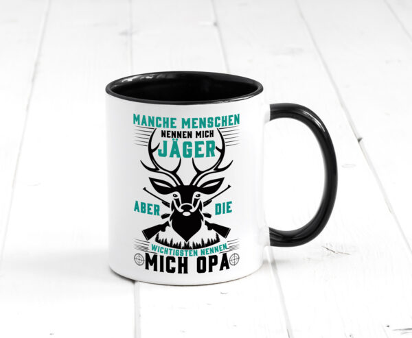 Sie nennen mich Jäger | Opa | Großvater Farbige Tasse - Kaffeetasse / Geschenk / Familie