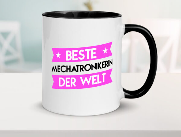 Beste Mechatronikerin | KFZ | Werkstatt Farbige Tasse - Kaffeetasse / Geschenk / Familie