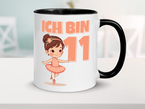 11 Geburtstag | 11 Jahre | Ballerina | Mädchen | Ballet Farbige Tasse - Kaffeetasse / Geschenk / Familie