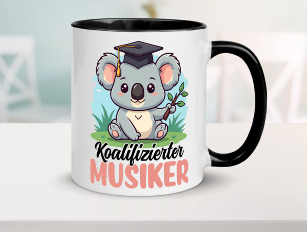 Koalifizierter Musiker | Musik | Musikant Farbige Tasse - Kaffeetasse / Geschenk / Familie