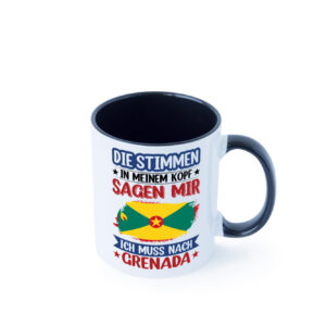 Grenada | Urlaub | Stimmen in meinem Kopf | Traumland Farbige Tasse - Kaffeetasse / Geschenk / Familie