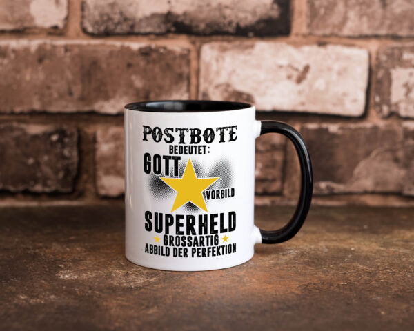 Bedeutung von Postbote | Beruf Post | Briefträger Farbige Tasse - Kaffeetasse / Geschenk / Familie