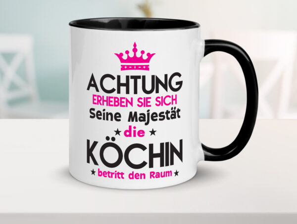 Seine Majestät Köchin | Chefköchin | Chefkoch Farbige Tasse - Kaffeetasse / Geschenk / Familie