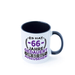 66 Jahre gedauert um so gut auszusehen | 66. Geburtstag Farbige Tasse - Kaffeetasse / Geschenk / Familie