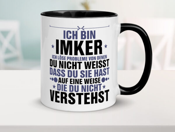 Löse Probleme: Imker | Imkerei Farbige Tasse - Kaffeetasse / Geschenk / Familie