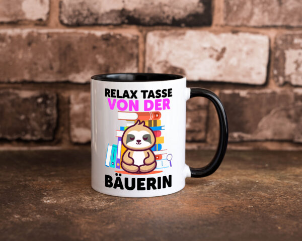 Relax Tasse: Bäuerin | Bauernhof | Landwirtschaft Farbige Tasse - Kaffeetasse / Geschenk / Familie