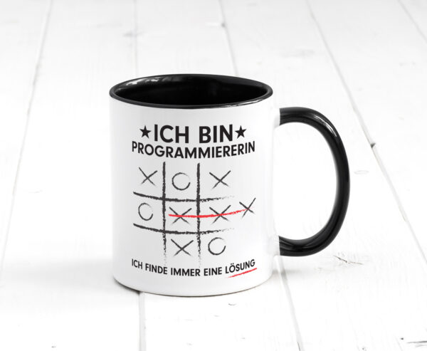 Löse Probleme: Programmiererin | Software Entwickler Farbige Tasse - Kaffeetasse / Geschenk / Familie