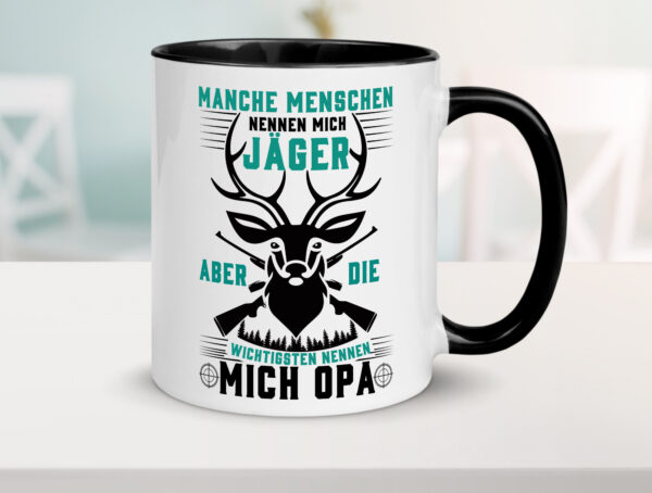 Sie nennen mich Jäger | Opa | Großvater Farbige Tasse - Kaffeetasse / Geschenk / Familie