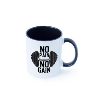 No Pain No Gain | Training | Motivation | Fitness | Pumpen Farbige Tasse - Kaffeetasse / Geschenk / Familie