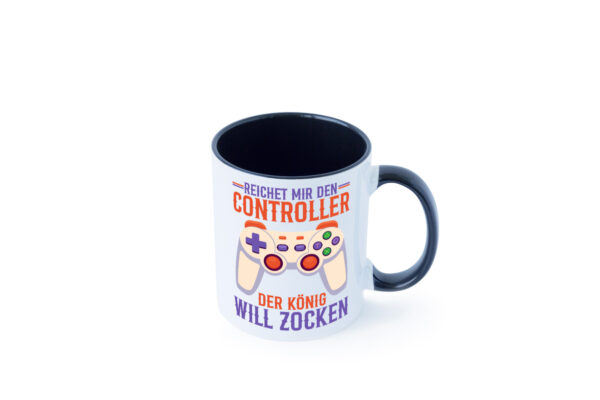 Der König will Zocken | Zocker | Gamer | Zocken Farbige Tasse - Kaffeetasse / Geschenk / Familie