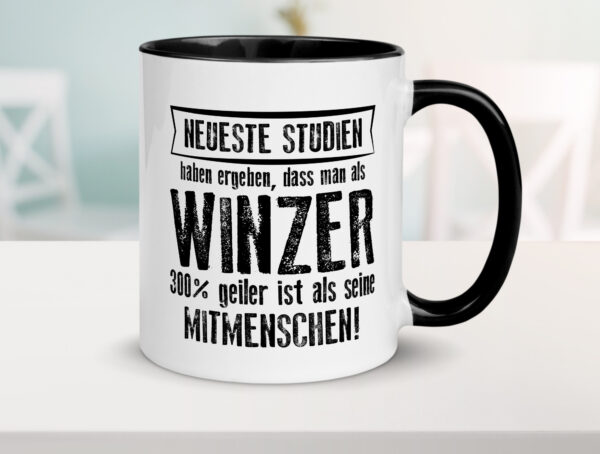 Neuste Studien: Winzer | Weinbauer | Wein Farbige Tasse - Kaffeetasse / Geschenk / Familie