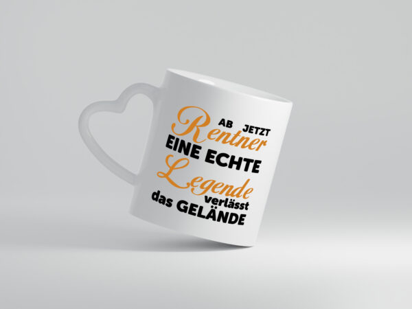 Ab jetzt Rentner | Spruch Tasse | Ruhestand | Rente - Herzhenkel Tasse - Kaffeetasse / Geschenk / Familie