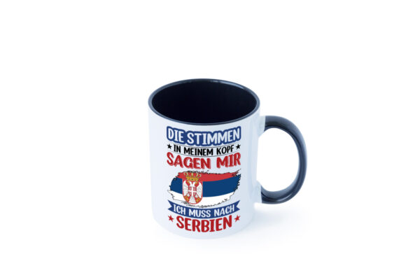 Serbien | Urlaub | Stimmen in meinem Kopf | Traumland Farbige Tasse - Kaffeetasse / Geschenk / Familie