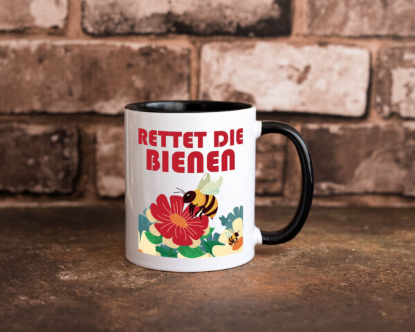 Rettet die Bieten | Bieten | Bienenliebhaber Farbige Tasse - Kaffeetasse / Geschenk / Familie