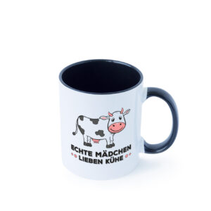 Echte mädchen lieben Kühe | Farm | Farmer | Bauer Farbige Tasse - Kaffeetasse / Geschenk / Familie