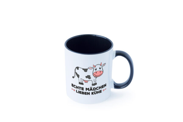 Echte mädchen lieben Kühe | Farm | Farmer | Bauer Farbige Tasse - Kaffeetasse / Geschenk / Familie