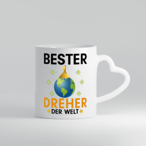 Welt Bester Dreher | Fräser | Dreher - Herzhenkel Tasse - Kaffeetasse / Geschenk / Familie