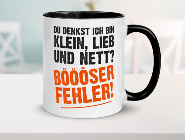 Böööser Fehler | Spruch Tasse | kleine Frau | Freundin Farbige Tasse - Kaffeetasse / Geschenk / Familie