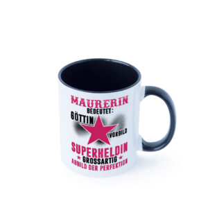 Bedeutung von Maurerin Farbige Tasse - Kaffeetasse / Geschenk / Familie