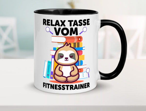 Relax Tasse: Fitnesstrainer | Personal Trainer Farbige Tasse - Kaffeetasse / Geschenk / Familie