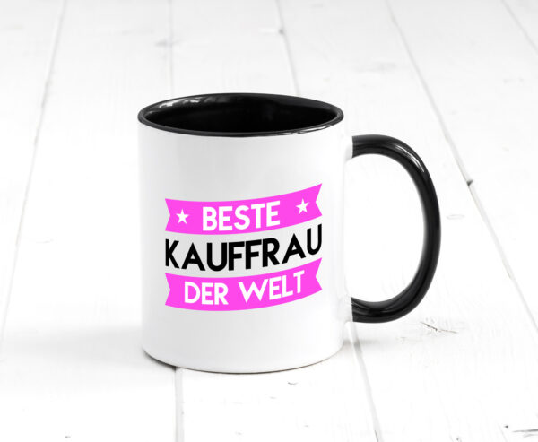 Beste Kauffrau | Kauffrauen Farbige Tasse - Kaffeetasse / Geschenk / Familie