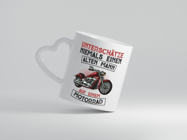 Biker Spruch | Männer Tasse | Motorradfahrer | Motorrad - Herzhenkel Tasse - Kaffeetasse / Geschenk / Familie