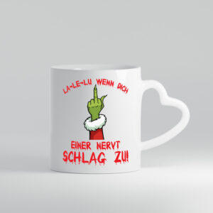 La Le Lu | Weihnachten | Weihnachtsmuffel | Lichter vl13 - Herzhenkel Tasse - Kaffeetasse / Geschenk / Familie